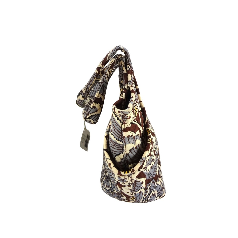 Vera Bradley Side by Side Tote Slate Blooms Quilted Floral Shoulder Bag - Picture 5 of 8